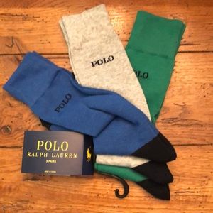 - Polo Ralph Lauren Men's 3-Pack  Crew Socks